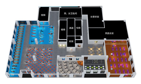 1500平方健身房配置方案-广西星空xk体育健身器材有限公司 1500平方健身房配置方案-广西星空xk体育健身器材有限公司