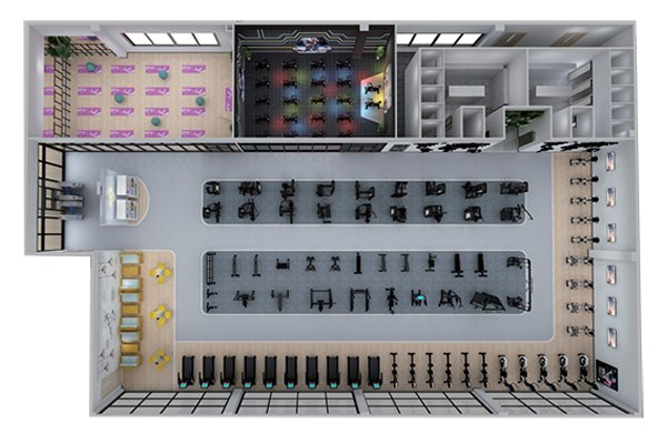 500平方健身房配置方案-广西星空xk体育健身器材有限公司