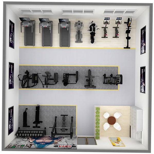 100平方健身房配置方案-广西星空xk体育健身器材有限公司